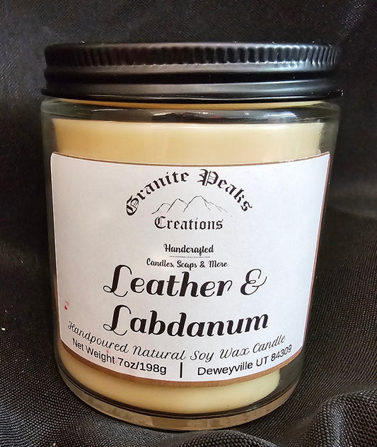 Leather and Labdanum Candle