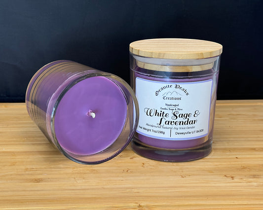 White Sage and Lavender Candle